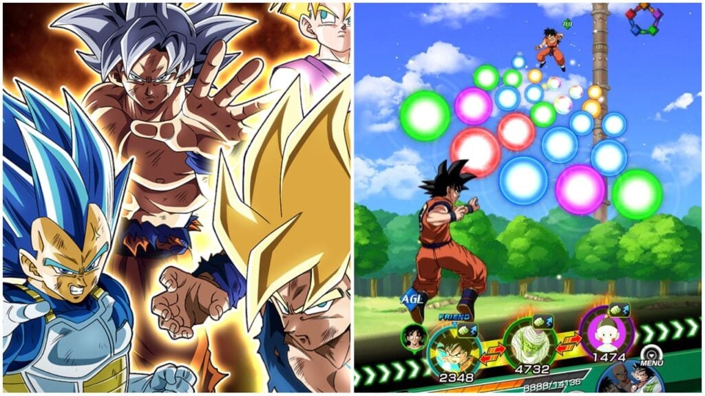image for our dragon ball z dokkan battle entry, the image features official promo art for the game of some characters from dragon ball z, as well as a screenshot of gameplay