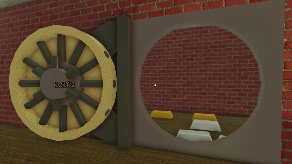 Showing an open bank vault in Dead Rails.