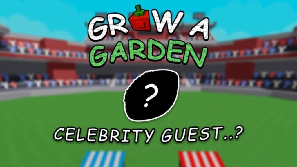 Промо-изображение события Celebrity Guest в Grow A Garden с намёком на футбол