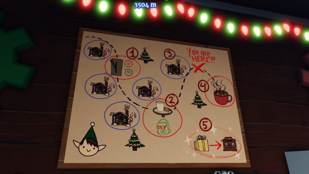 Карта автозапчастей для Elite Token в A Dusty Trip на стене секретного гаража.