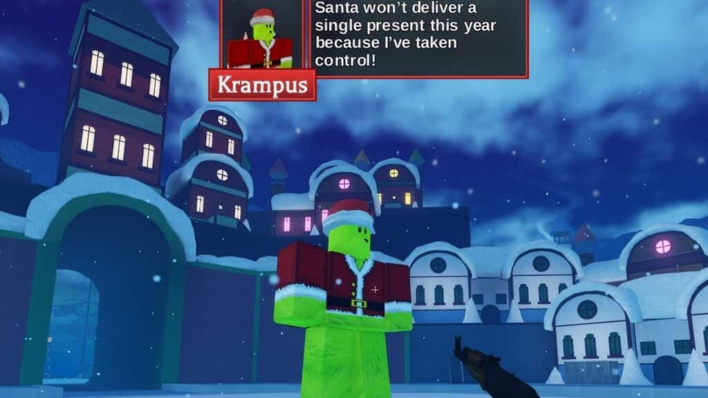 Изображение для нашего гайда по Dusty Trip Winter Spotlight. На нем показан босс Крампус.