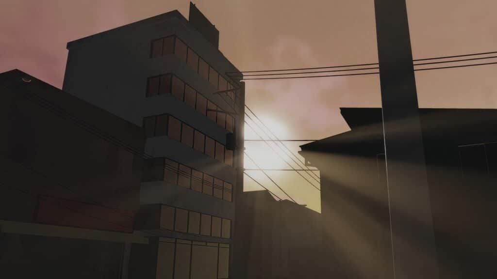 Вид на улицу днем в Nightmare Next Door.