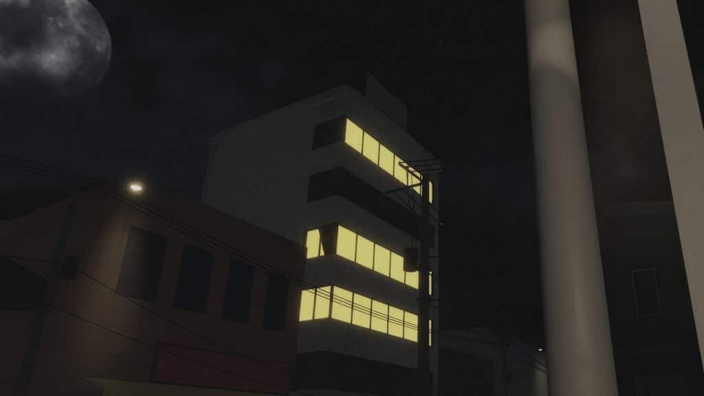 Вид на улицу вечером в Nightmare Next Door.